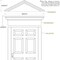 Ekena Millwork 62 1/2" Bottom Width x 68 1/8" Top Width x 17 3/8"H x 6 1/8"P Elliptical Sunburst with Trim Pediment PED68X17X06ST - alternate 4